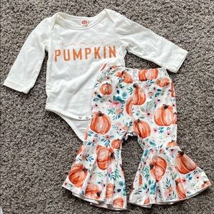Mama's Pumpkin Baby Bell Bottom Outfit